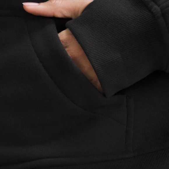 Lululemon Scuba oversized half zipped hoodie; black; XS/SM - Picture 3 of 7